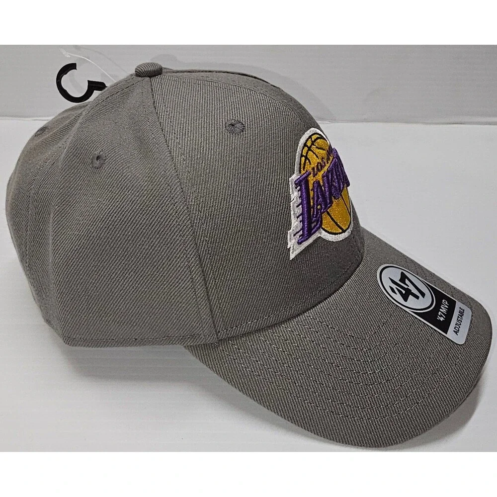 Los Angeles Lakers NBA '47 Brand MVP Adjustable Dad Hat Dark Gray NEW w/Tags